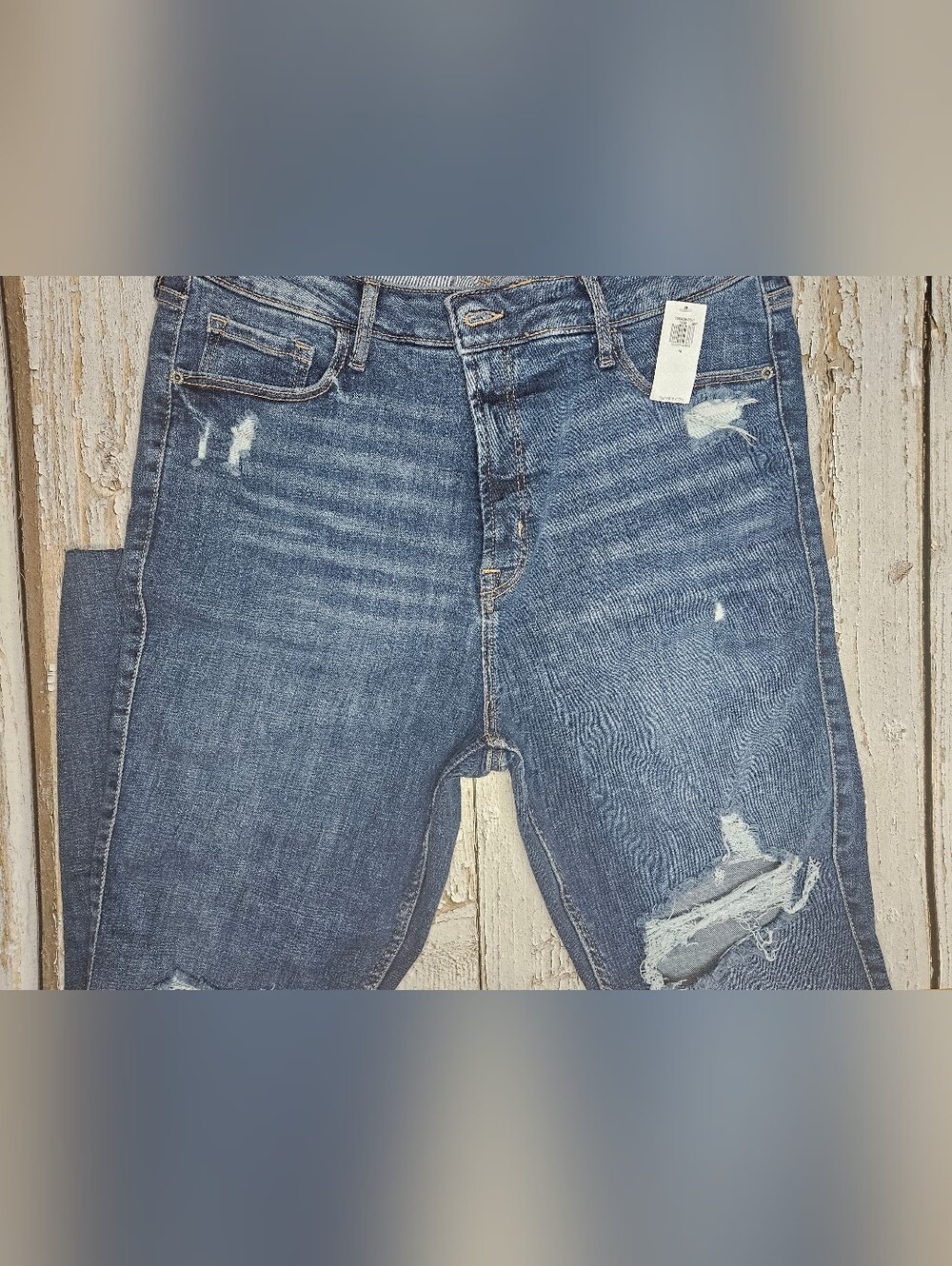 Old Navy Rockstar Extra High Rise Super Skinny Women's Jeans- Distressed-Size 14